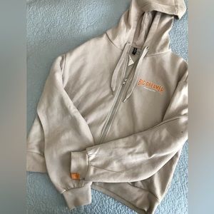 H&M Divided Tan Graphic Zip-Up Hoodie